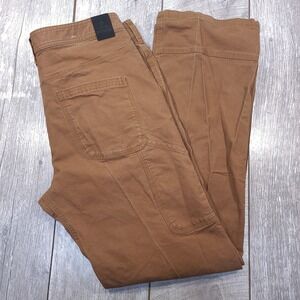 Prana Bronson Canvas Pants Mens 36 Brown Straight Leg Hiking Workwear